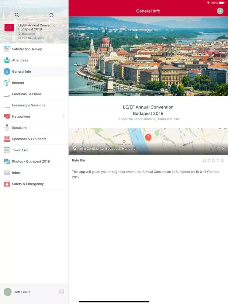 LEEF Budapest 2019 iPad 应用截图