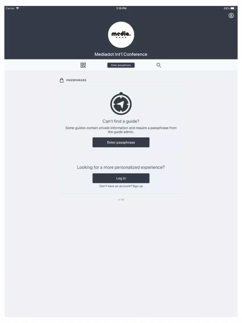 Mediadot Int’l Conference iPad  Screenshots