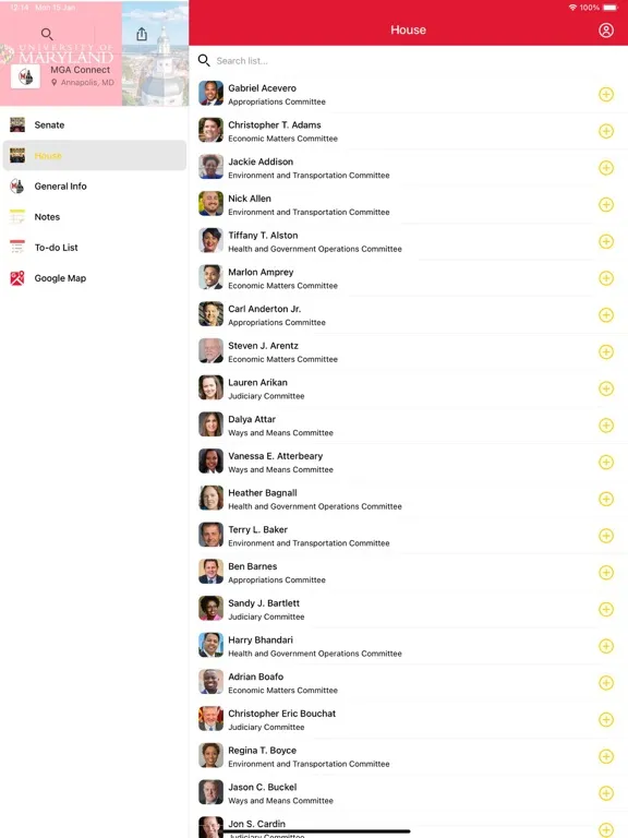 Capturas de pantalla de MGA Connect iPad 