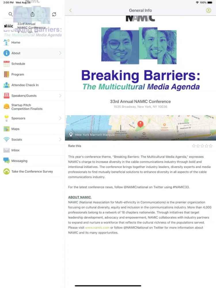 Capturas de pantalla de 33rd Annual NAMIC Conference iPad 