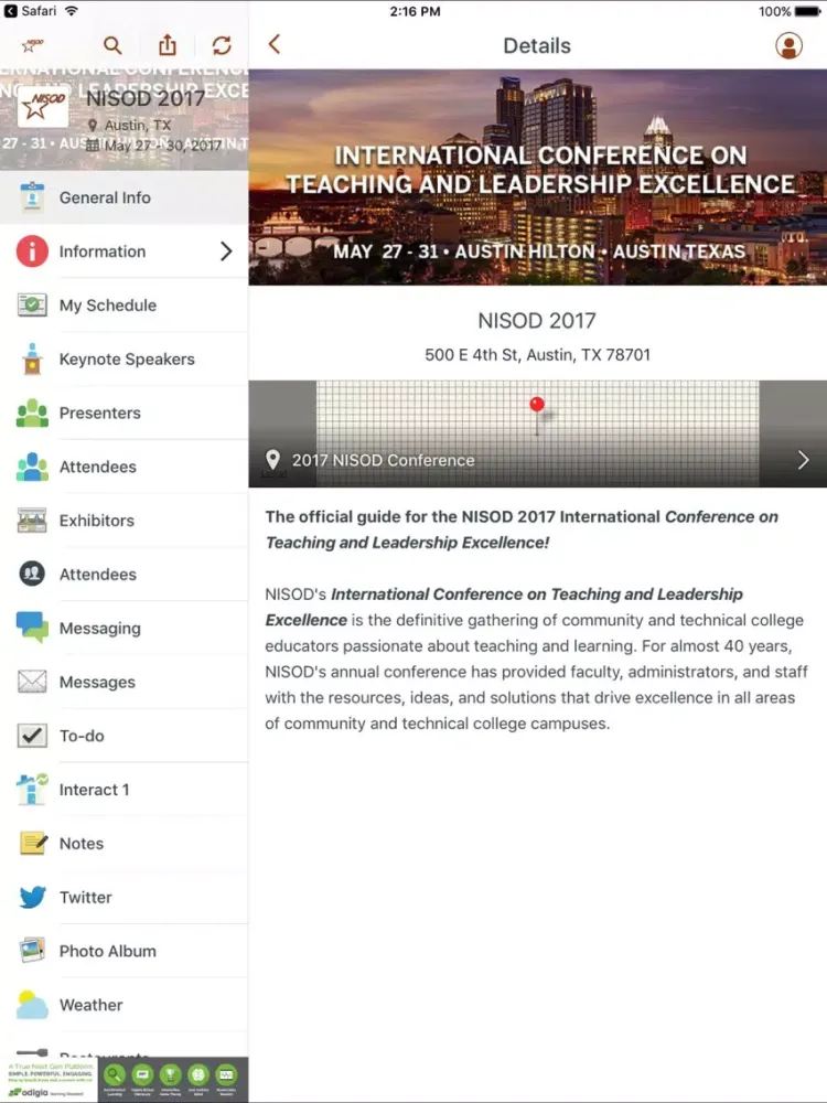 NISOD iPad  Screenshots