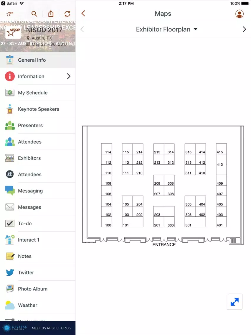 Tangkapan skrin NISOD iPad 