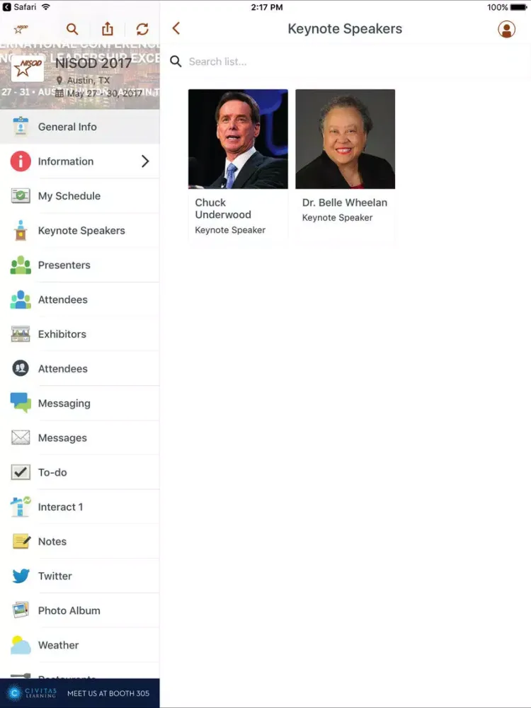 NISOD iPad  Screenshots