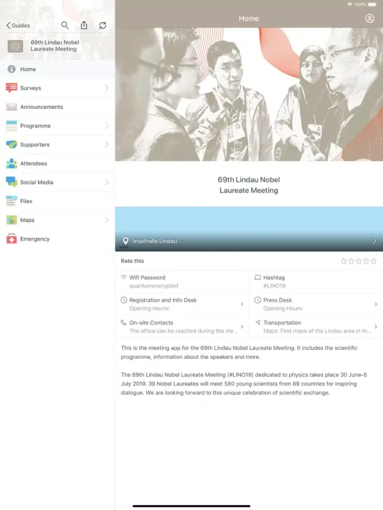 Lindau Nobel Laureate Meetings iPad 应用截图