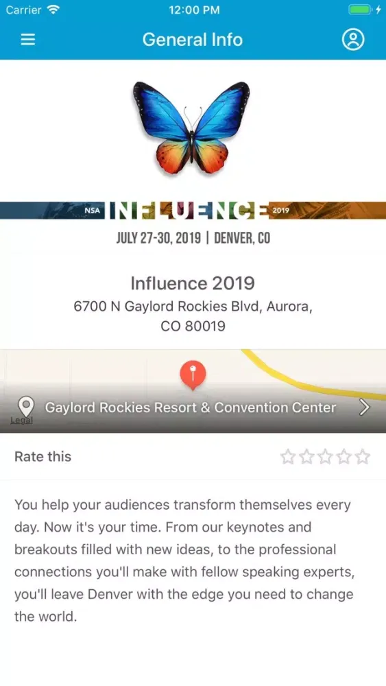 Tangkapan layar NSA Events