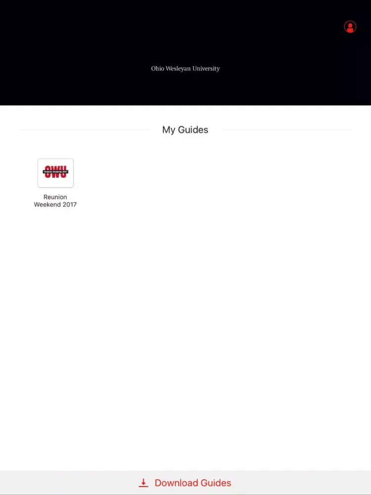 Bishop Guides for OWU Events iPad  स्क्रीनशॉट