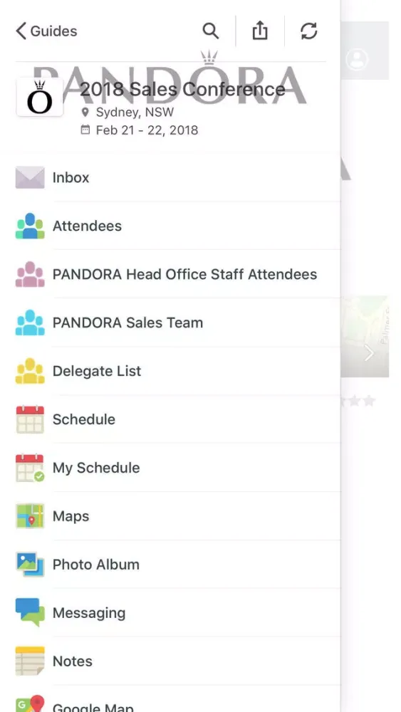 PANDORA Events Ekran Görüntüleri