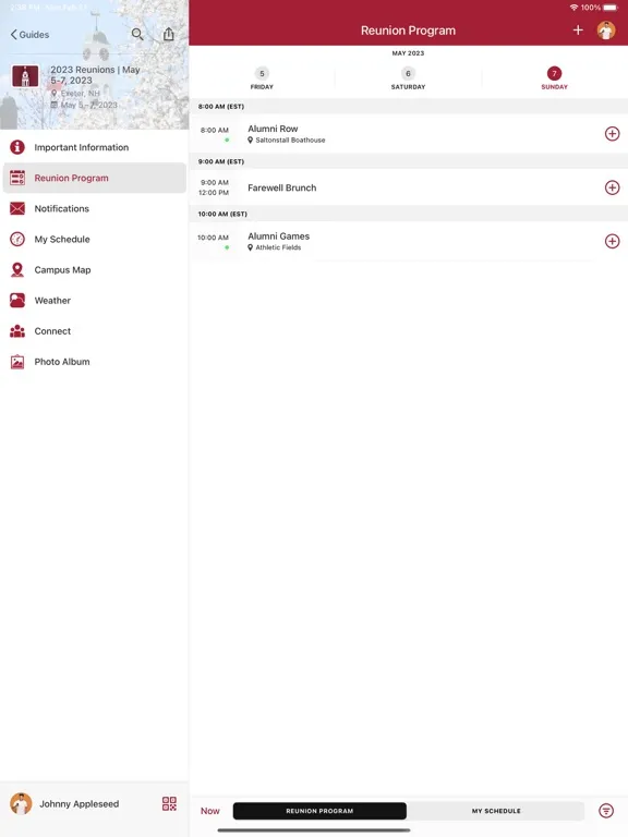 Phillips Exeter Academy Events iPad  Ekran Görüntüleri
