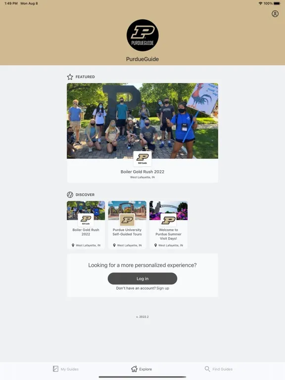 Скриншоты PurdueGuide iPad 