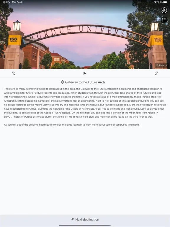 Скриншоты PurdueGuide iPad 