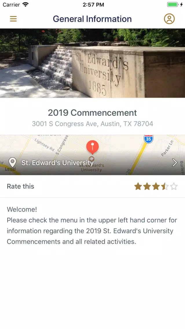 Tangkapan skrin St. Edward’s University