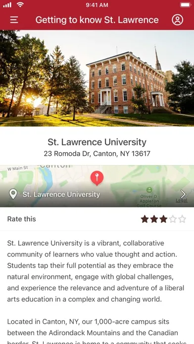 Tangkapan skrin St. Lawrence University