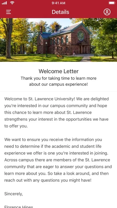 Tangkapan skrin St. Lawrence University