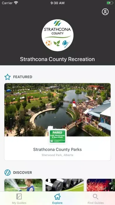 Tangkapan skrin Strathcona County Recreation