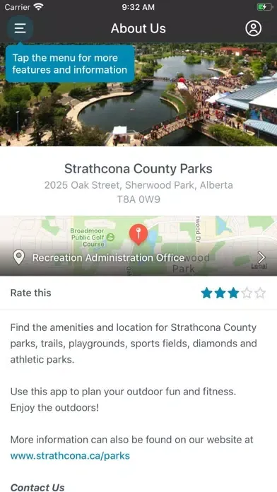 Tangkapan skrin Strathcona County Recreation