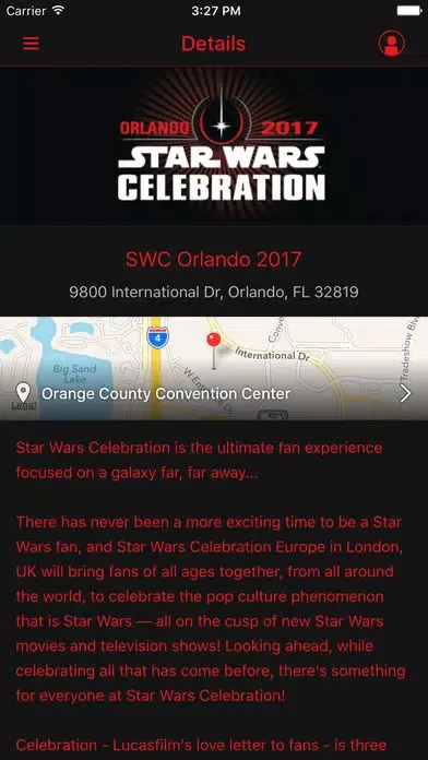 Tangkapan layar Star Wars Celebration