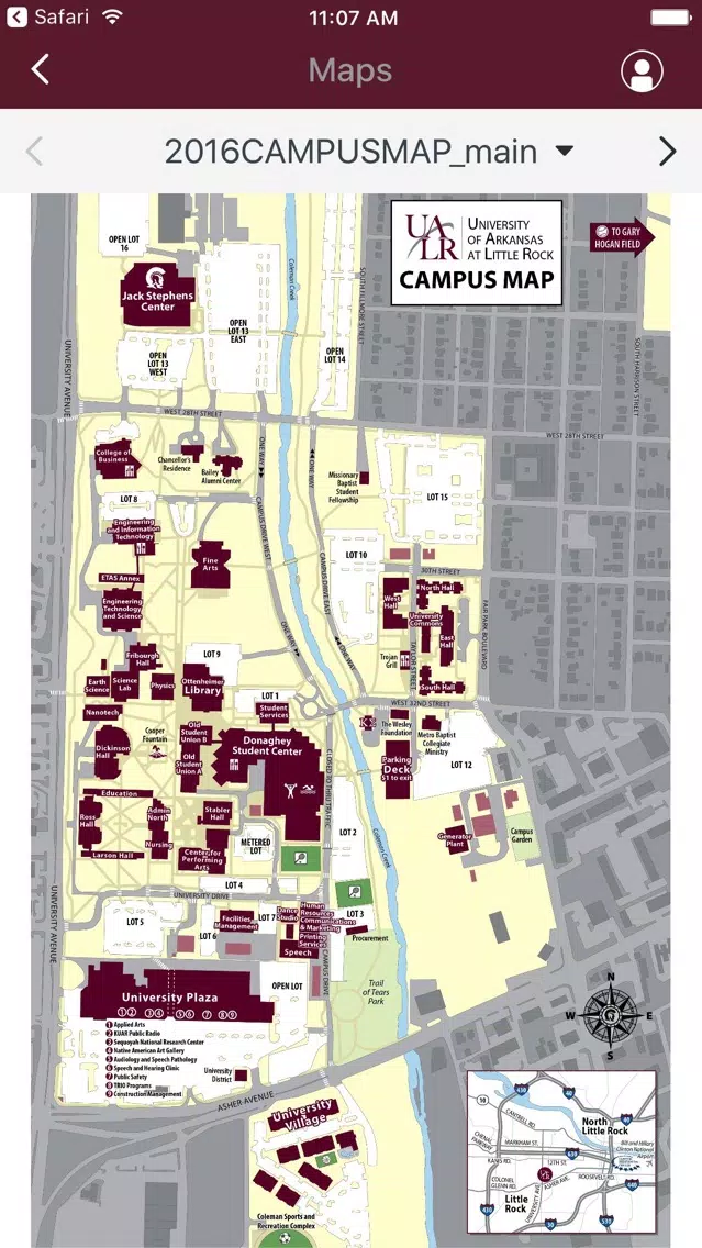 Capturas de tela do UA Little Rock Orientation
