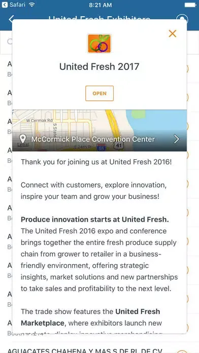 United Fresh Events Screenshots