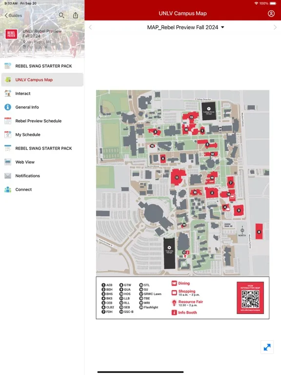 Screenshot di UNLV Guidebook iPad 