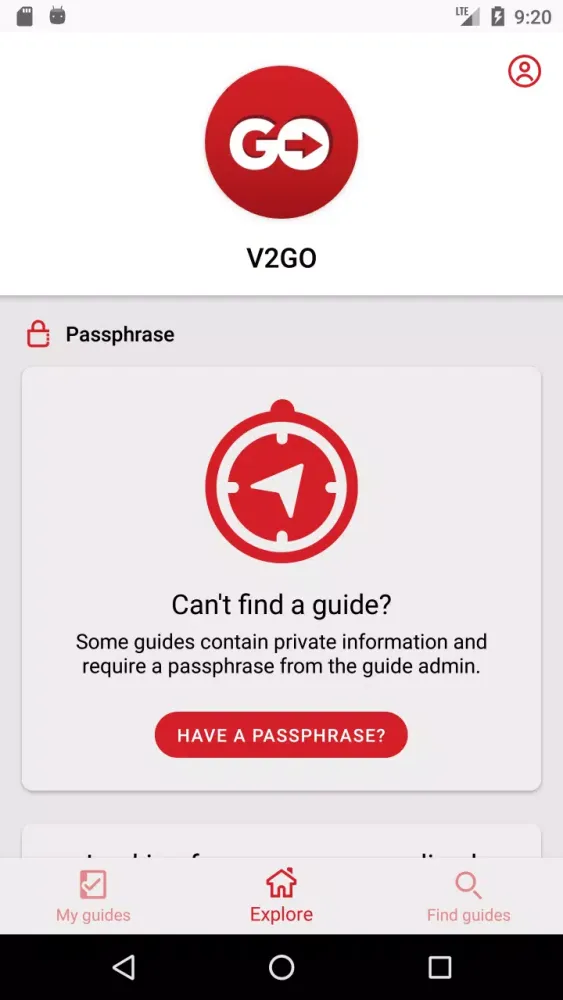 Screenshot di V2GO