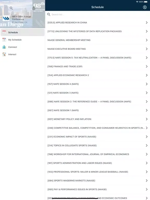 WEAI 2023 Annual Conference iPad  Screenshots