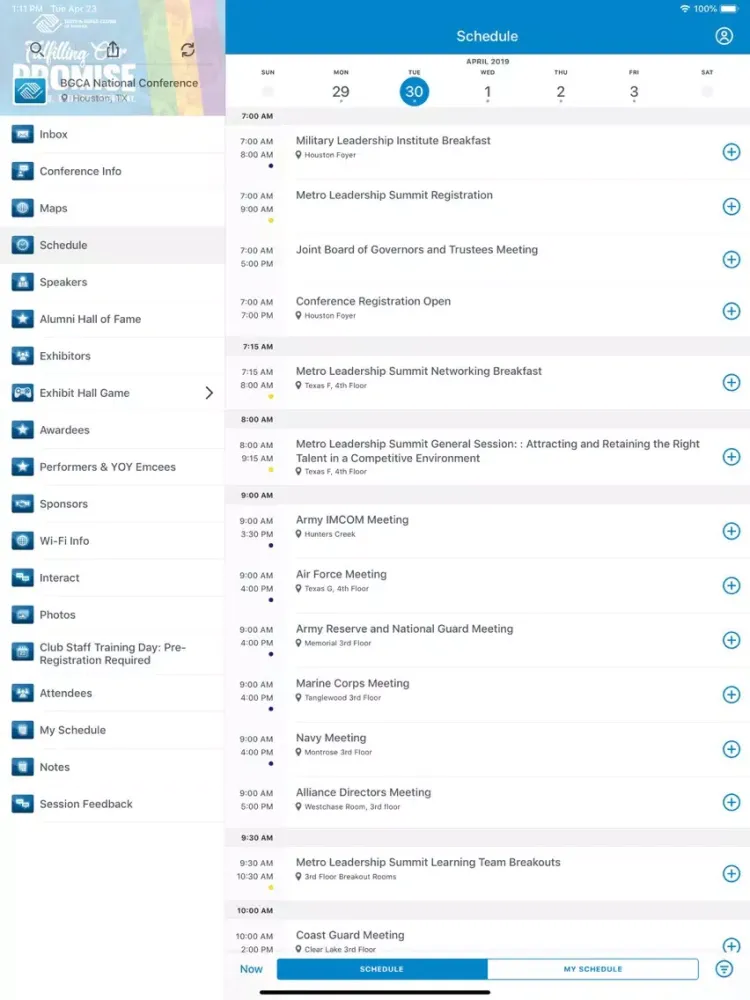 BGCA Conferences iPad  سکرین شاٹس