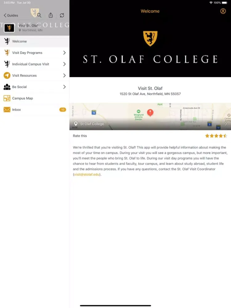 St. Olaf College iPad 應用截圖