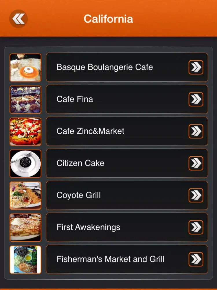 Rachael Ray $40 a Day Restaurant Locations iPad  스크린샷