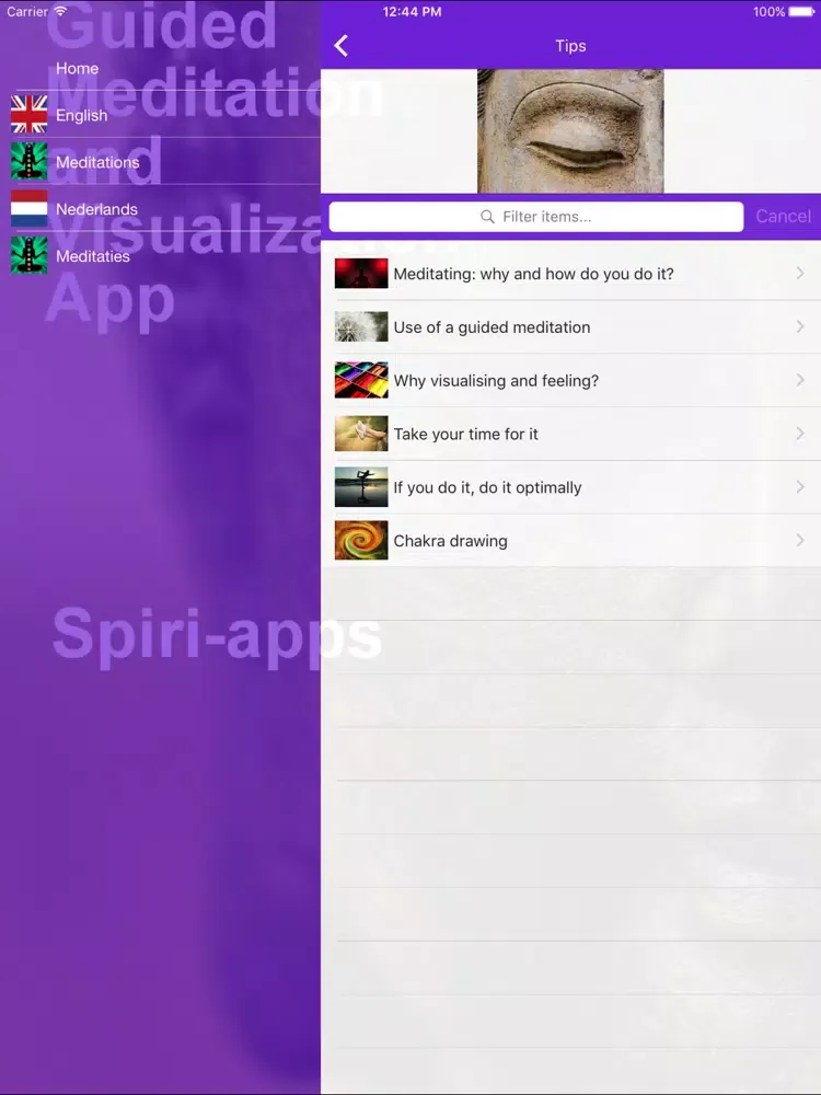 Guided Meditation and Visualization App iPad 应用截图