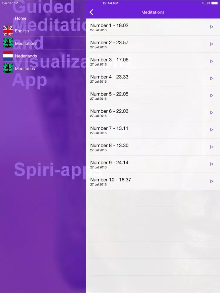 Guided Meditation and Visualization App iPad 应用截图