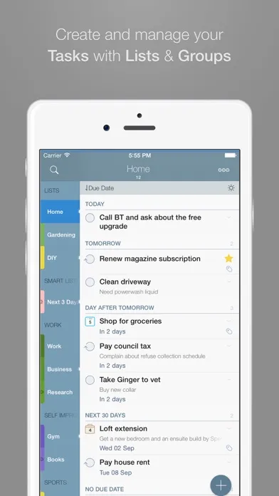 Tangkapan layar 2Do - Todo List, Tasks & Notes