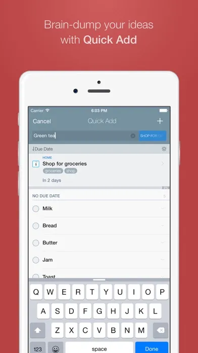 Tangkapan layar 2Do - Todo List, Tasks & Notes