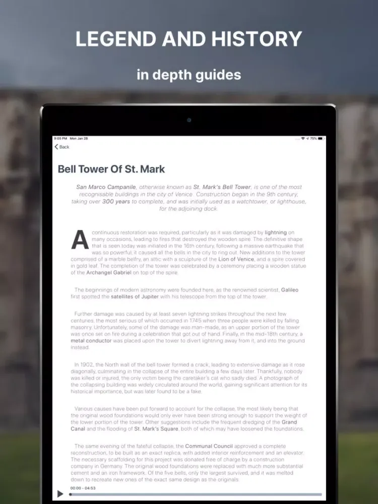 GuideeGo - Roman Forum Guide iPad  Ekran Görüntüleri