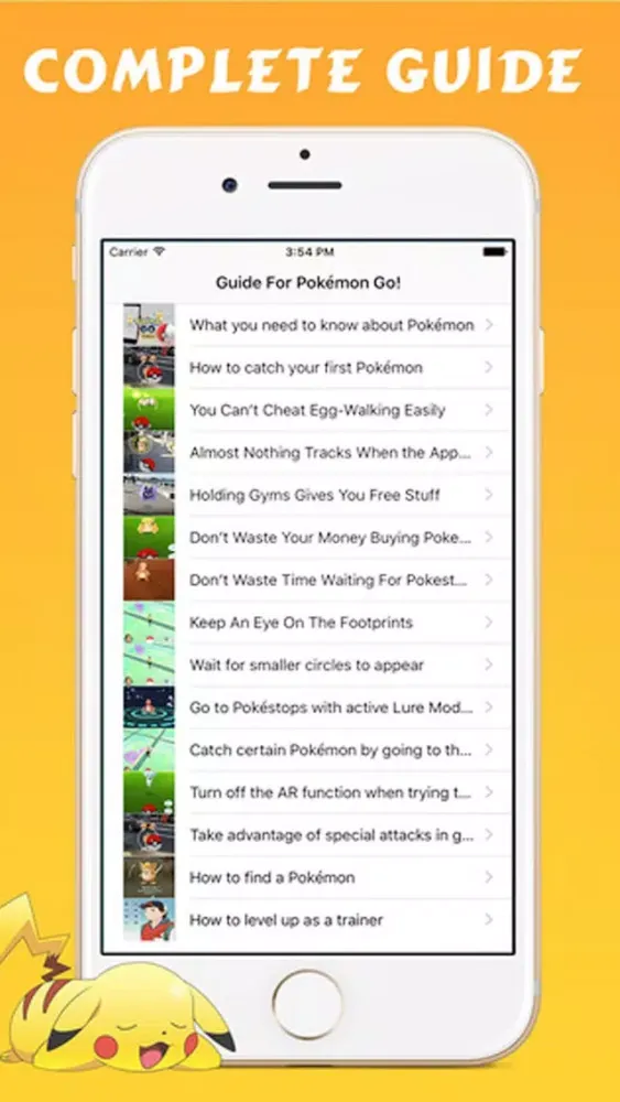 Tangkapan layar Guid for Pokémon Go - Tips & Tricks Cheats