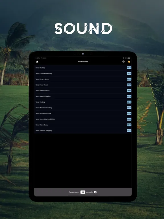 Wind Calming Night Sounds iPad  Ekran Görüntüleri