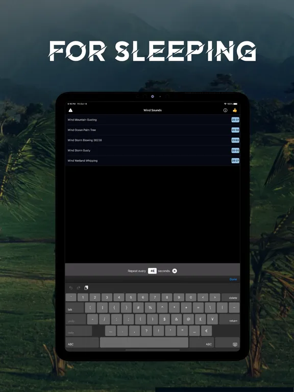 Wind Calming Night Sounds iPad  Ekran Görüntüleri