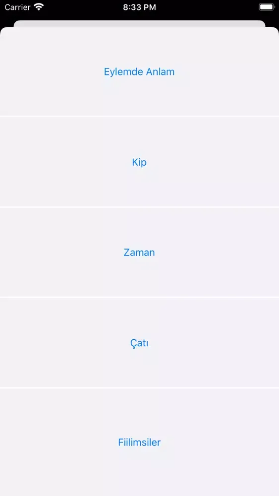 Скриншоты Sözcük Türleri