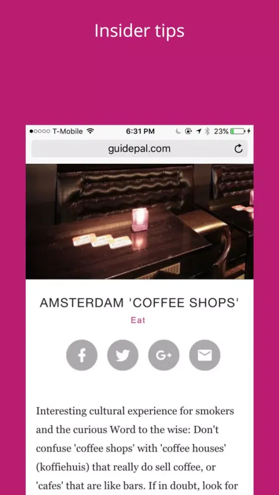 Скриншоты Amsterdam City Travel Guide - GuidePal