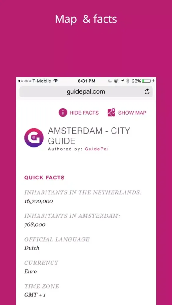 Скриншоты Amsterdam City Travel Guide - GuidePal