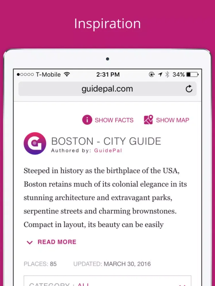 Capturas de pantalla de Boston City Travel Guide - GuidePal iPad 