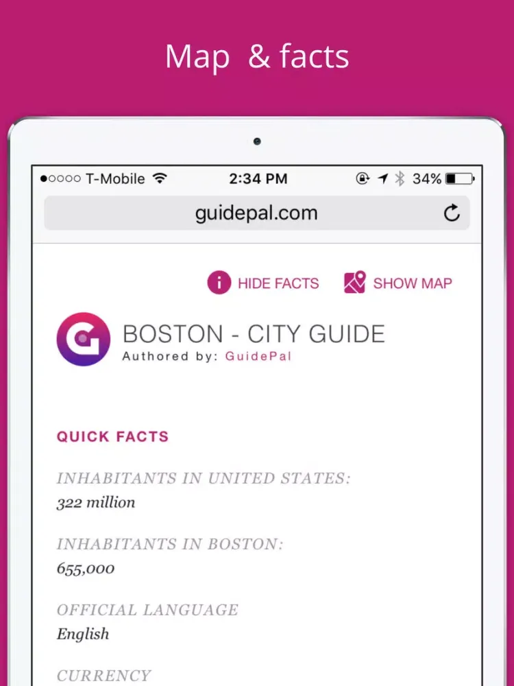 Capturas de pantalla de Boston City Travel Guide - GuidePal iPad 