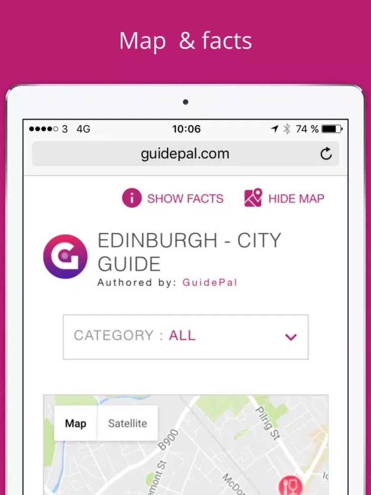 Ảnh chụp màn hình của Edinburgh City Travel Guide - GuidePal iPad 