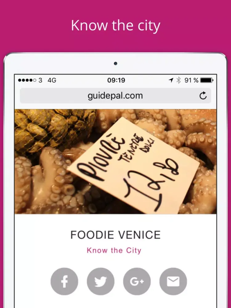Venice City Travel Guide - GuidePal iPad  Screenshots