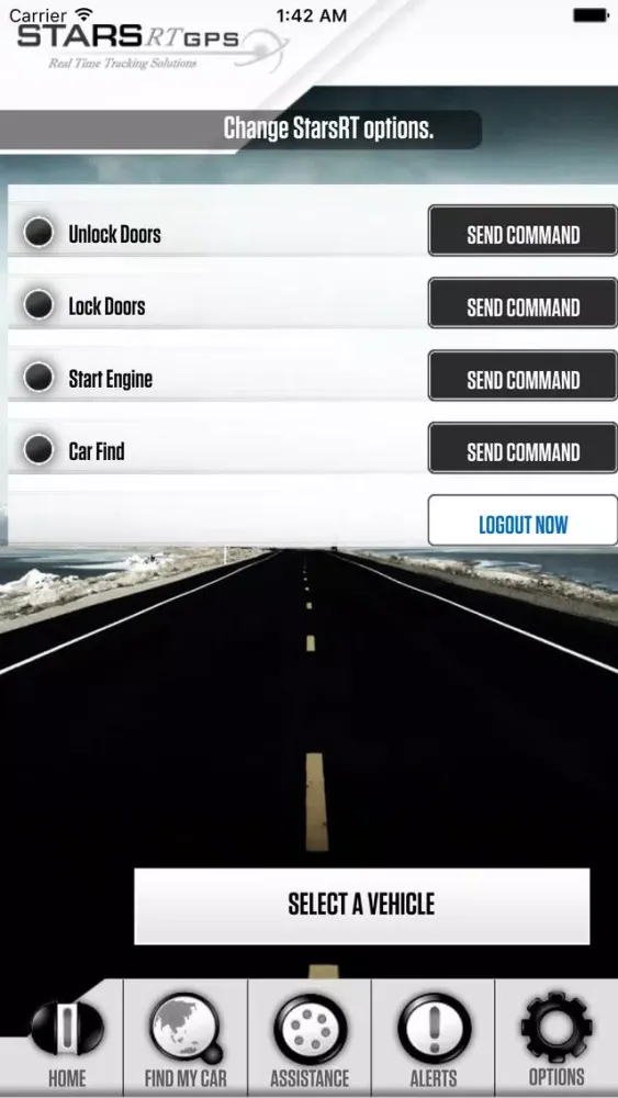 ภาพหน้าจอของ StarsRT Vehicle Locator