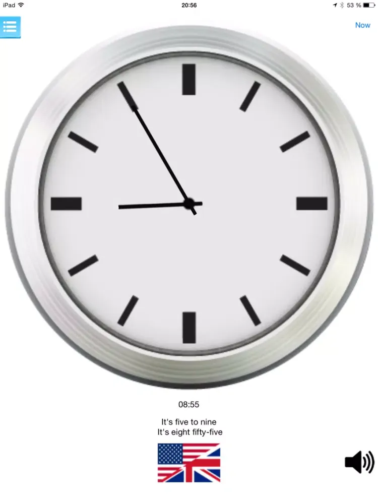 Capturas de tela do Multilingual speaking clock iPad 