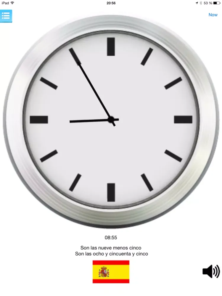 Capturas de tela do Multilingual speaking clock iPad 
