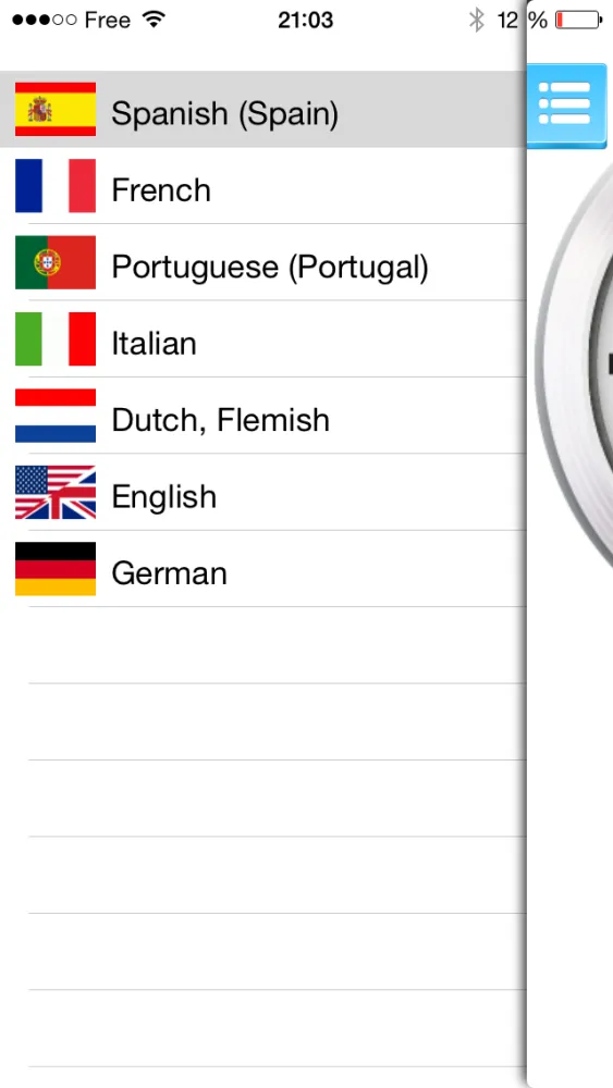 ภาพหน้าจอของ Multilingual speaking clock - free version