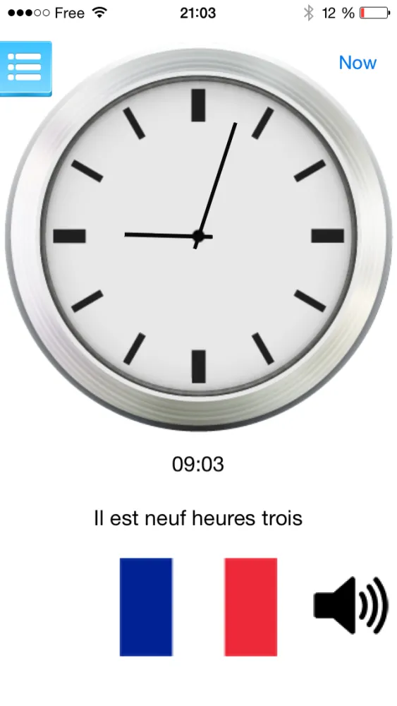 ภาพหน้าจอของ Multilingual speaking clock - free version