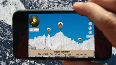 Tangkapan layar US Mountains, peaks and hills in augmented reality