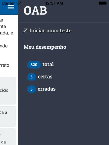 Captures d'écran de Questões OAB iPad 